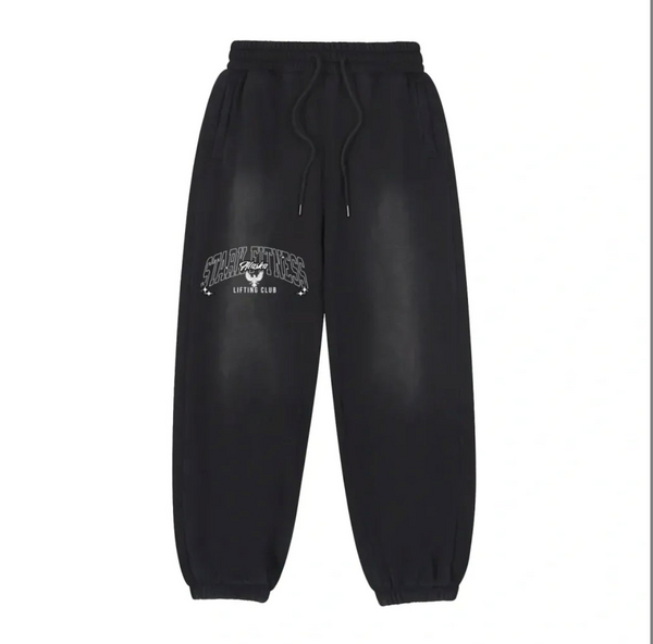 Stark Fitness Cuffed Sweats - vintage washed fleece jogger sweatpants