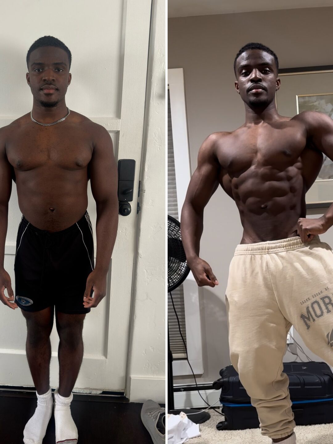 Stark Fitness before and after - muscle building results