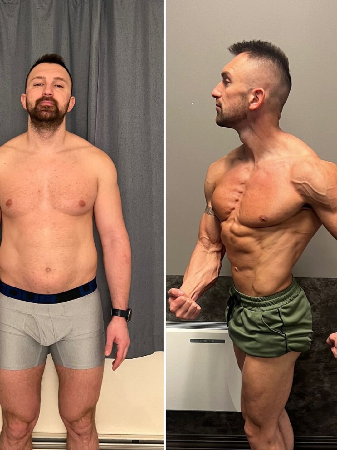 Stark Fitness before and after - body recomposition transformation