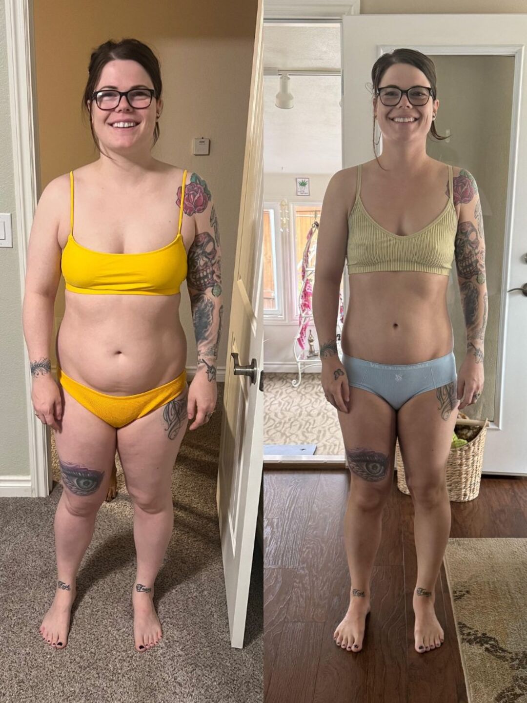 Stark Fitness before and after - client front view