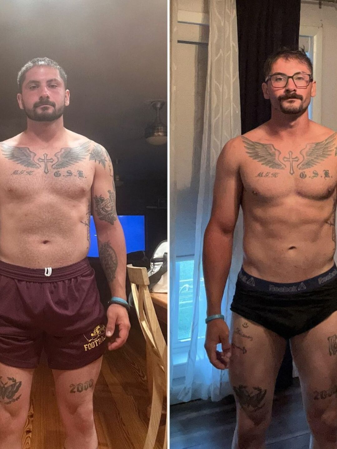 Stark Fitness before and after - body recomp