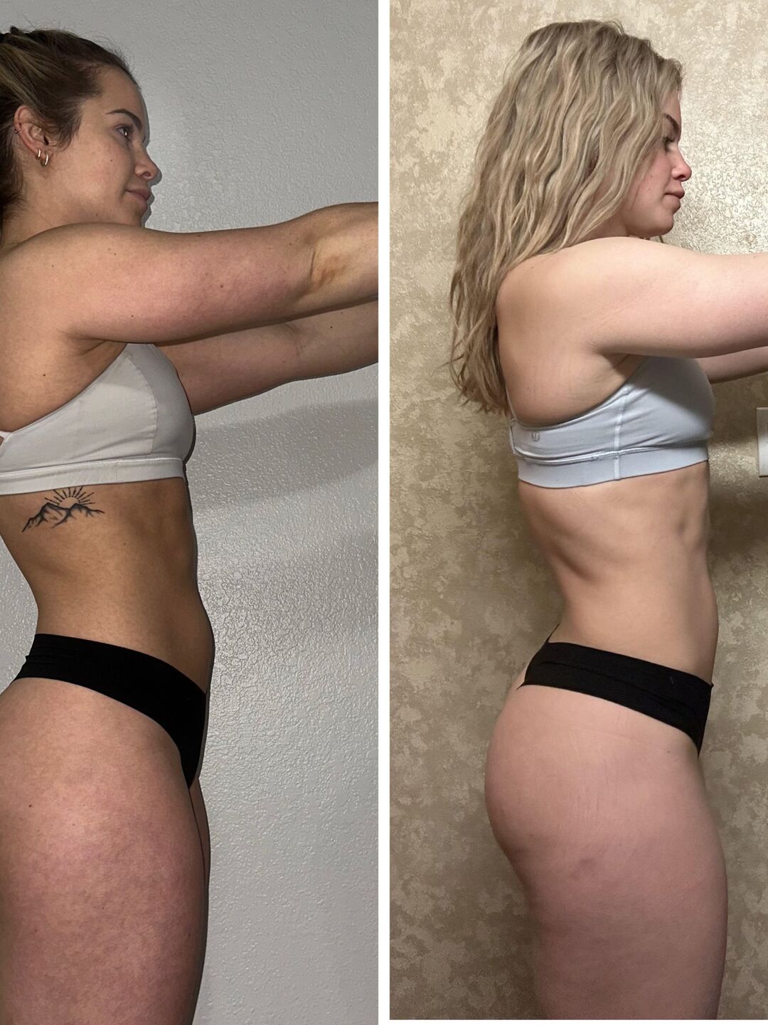 Stark Fitness before and after - side pose transformation