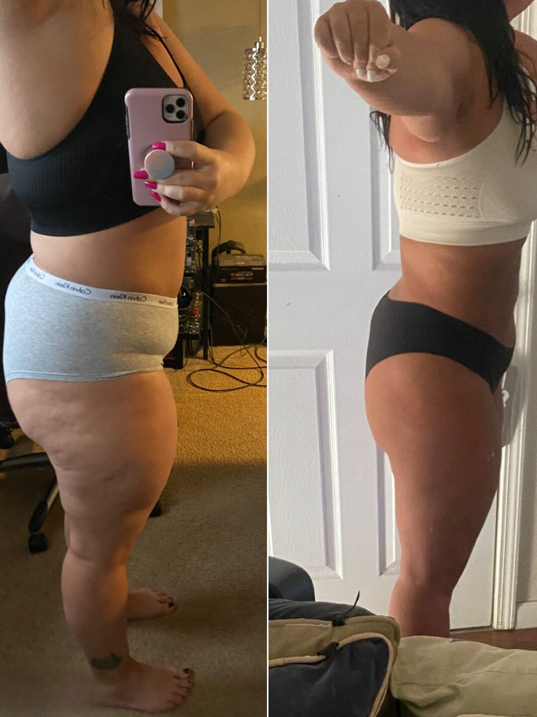 Stark Fitness before and after - weight loss side view