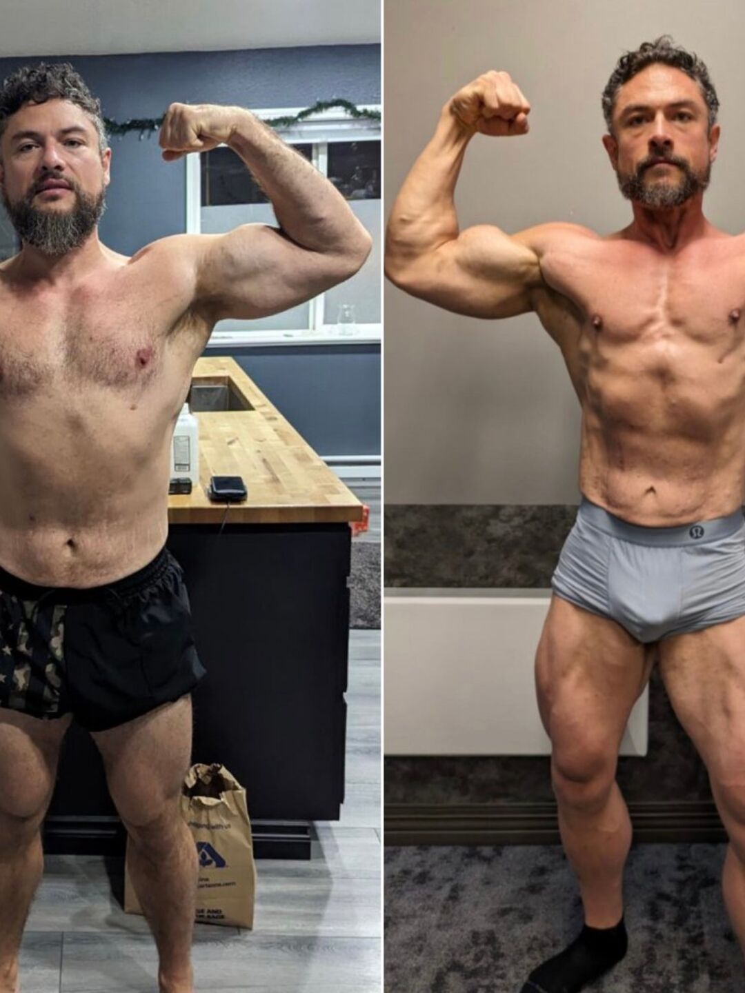 Stark Fitness before and after - bodybuilding transformation